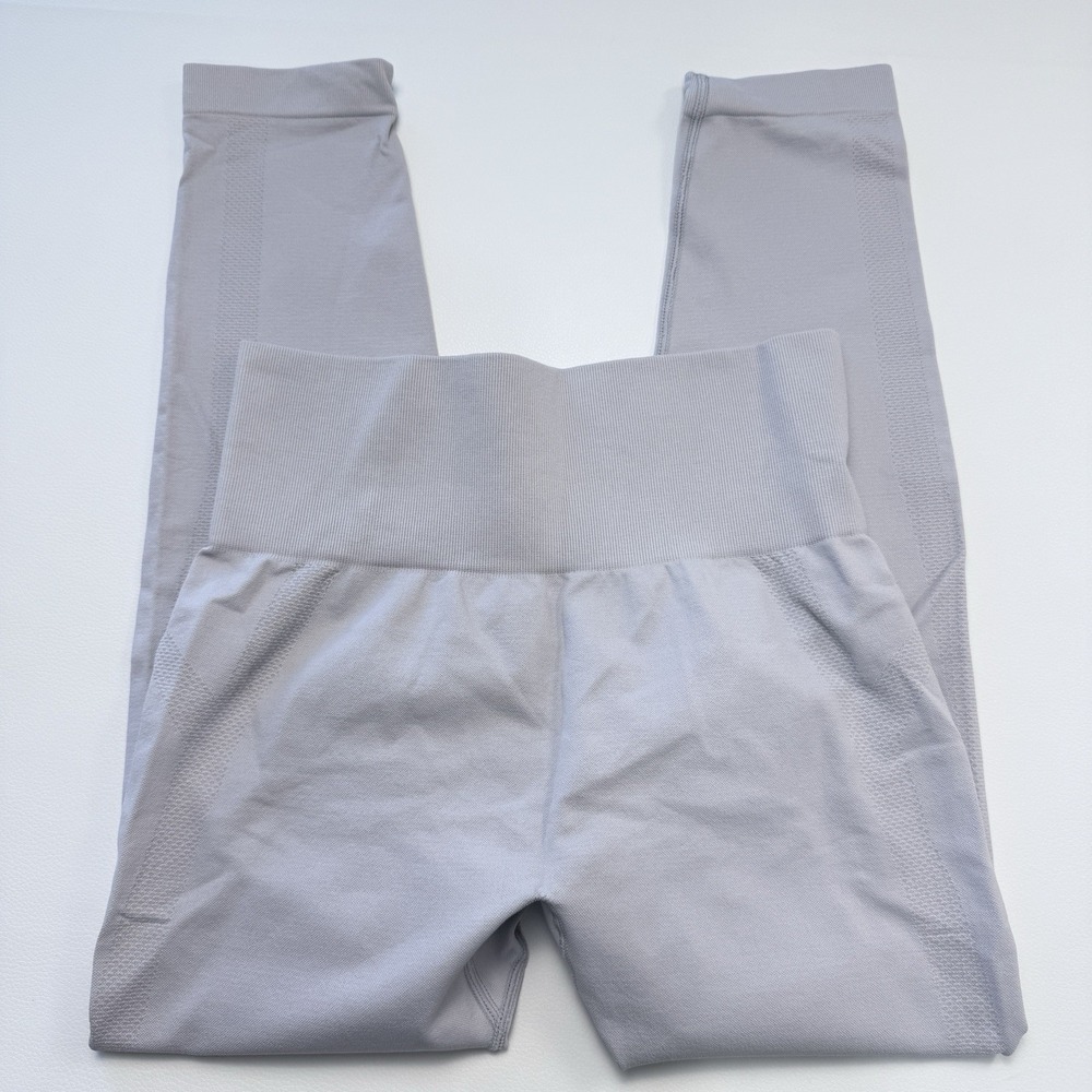 Halara Seamless Flow High‎ Waisted Ruched 7/8 Leggings Large Light Gray